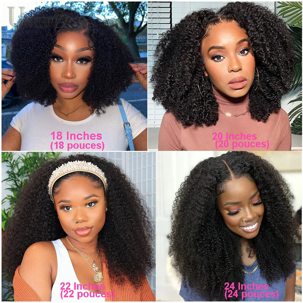 Mongolian Kinky Curly Wig Human Hair 13x4 Curly Lace Front Human Hair Wigs Hair Kinky Curly Lace Closure Wig For Women 180 Density