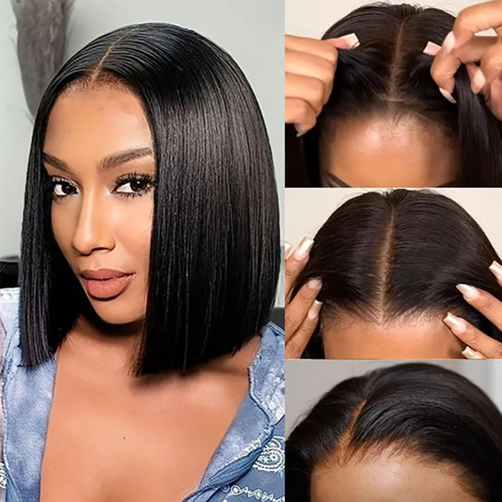 Bob Wig Human Hair 13x4 Frontal Lace Wigs for black Women HD Bob Lace Front Hair Style Wigs Human Hair Glueless Wigs Pre Plucked Wig