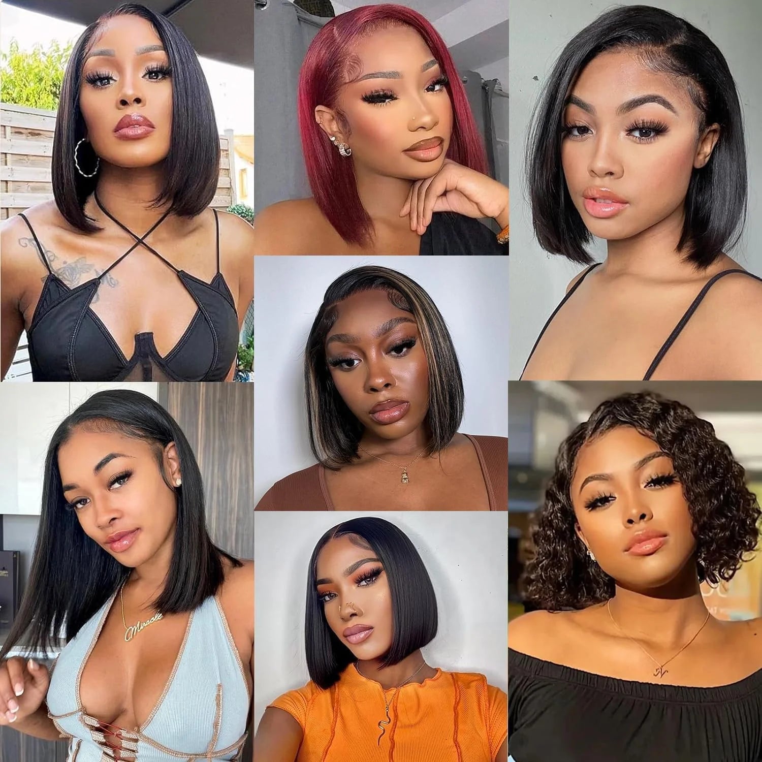200% Density 13x4 Short Wig Bob Straight Brazilian Remy Hair Wigs HD Transparent Lace Full Lace Frontal Hair Style 4x4 5x5 Closure Wig 2x6 Lace