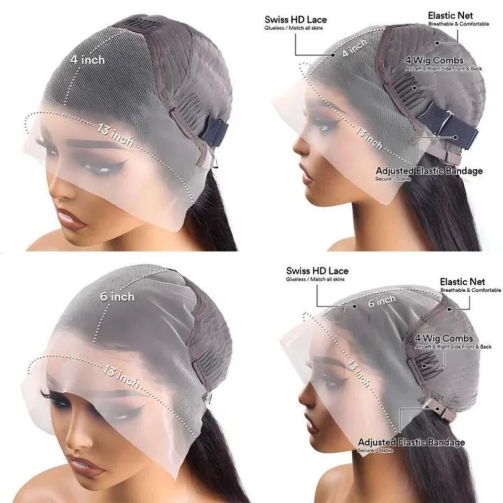 Highlight Deep Wave 4/27 Lace Front Wig Human Hair Wigs 13x6 13x4 HD Lace Frontal Wig 1B/30 Colored Ombre Honey Blonde Human Hair Style Wigs