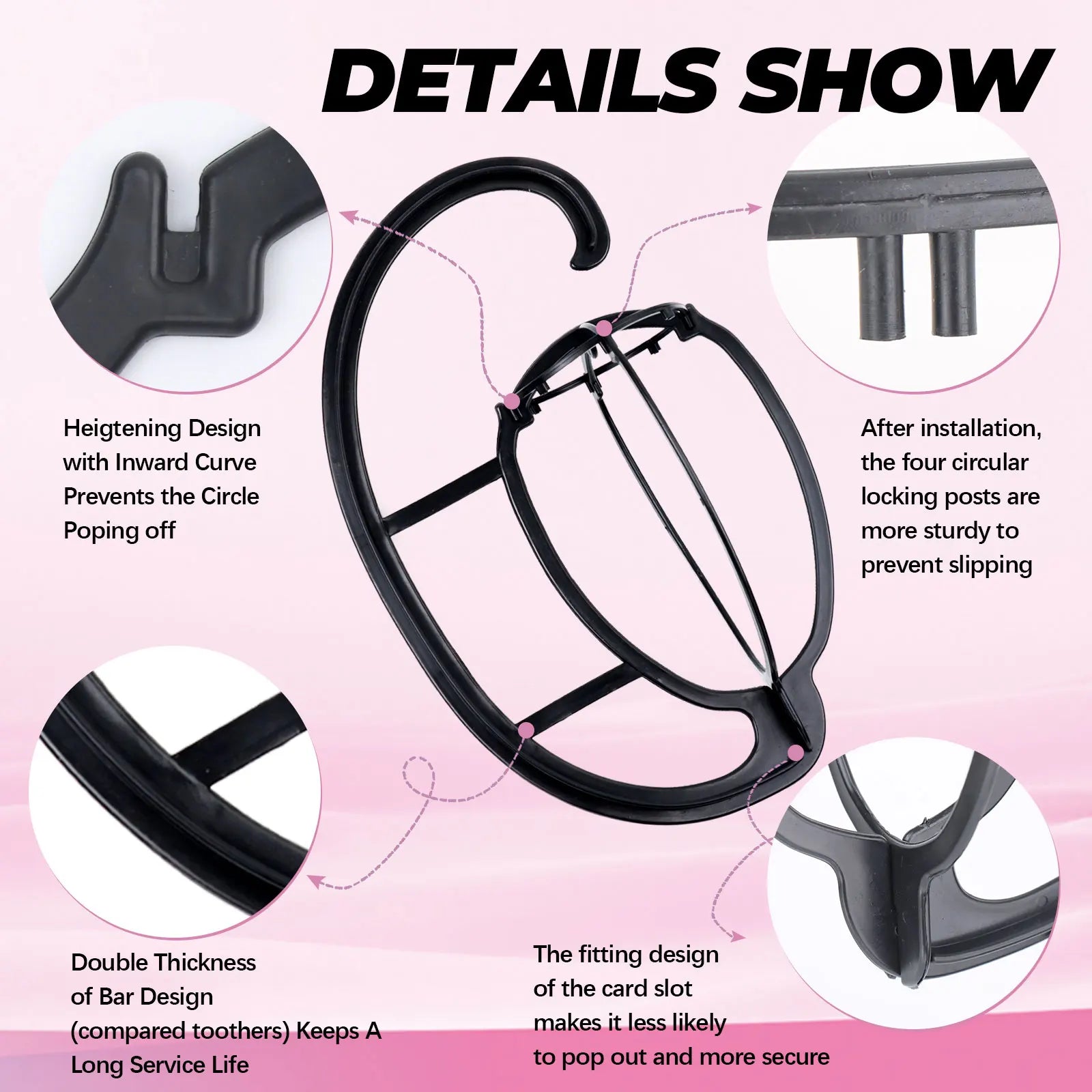 Wig Hanger Portable Hanging Wigs Stand for Hair Wigs and Hats Collapsible Wig Dryer Durable Wig Hanging stand Collapsible Wig