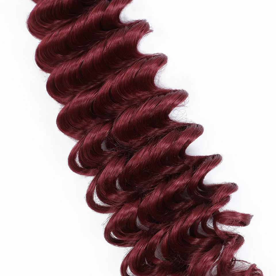 Wig Deep Wave Twist Braiding Hair Extensions and Accessories For Women High Quality Synthetic Crochet Braids Hair 24 Inch Wigs Ombre Bug Brown Afro Curls