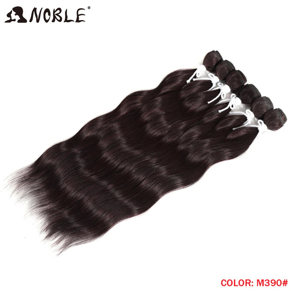 Noble Hair Wigs Water Wave Hair Bundles Synthetic Hair Extensions and Accessories Ombre Blonde Hair Weave Bundles 6Pcs/Pack 20 Inch Wig Hair Extensions