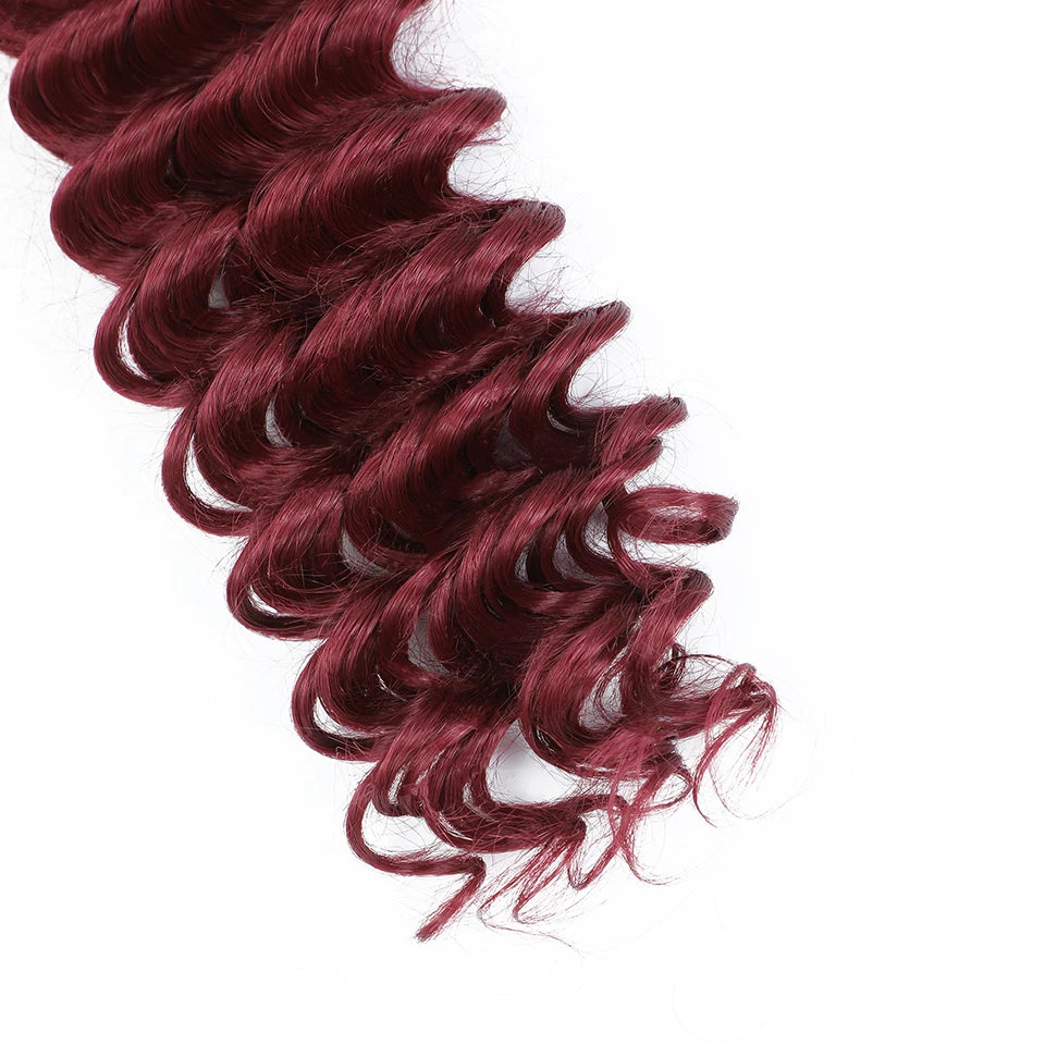 Wig Deep Wave Twist Braiding Hair Extensions and Accessories For Women High Quality Synthetic Crochet Braids Hair 24 Inch Wigs Ombre Bug Brown Afro Curls