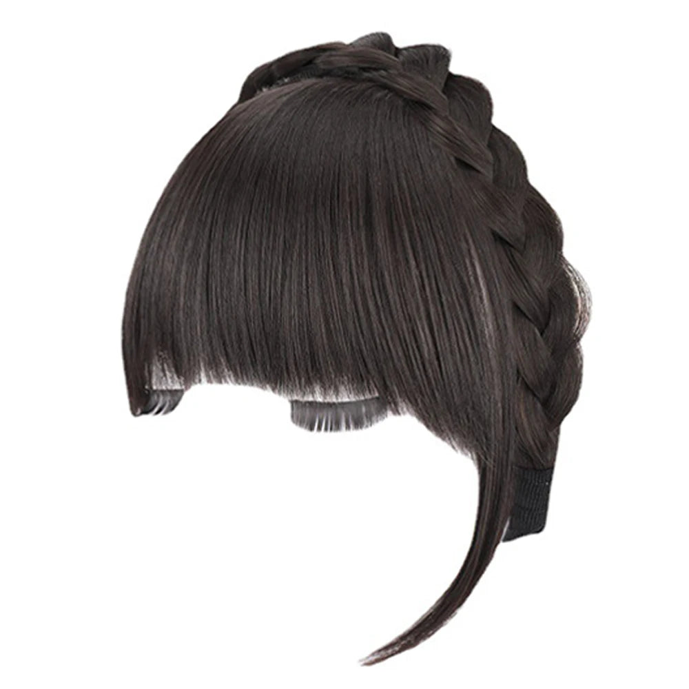 Wig Bangs Headband Synthetic Bangs Hair Extension and Accessories Fake Fringe Natural Hair Clip on Hairpieces for Women Invisible Natural Hair Wigs Clip