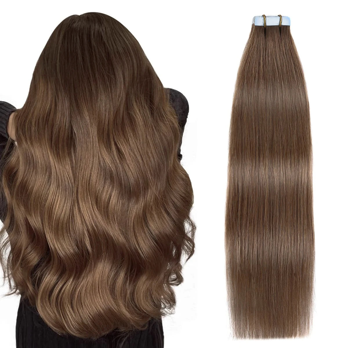 Invisible Tape in Wig, Hair Wigs Extensions Real Remy Hair Extensions and Accessories for Women Ash Blond mixed Platinum Blond Straight Wig Hairpieces