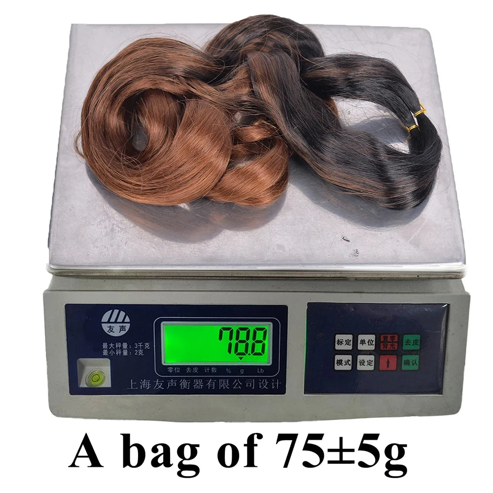 French Curly Braiding Hair Wigs Pre Stretched Bouncy Braiding Wig Hair Easy Braid Curl Braids, Lightweight Synthetic Wavy Hair Accessories and Extensions for Women
