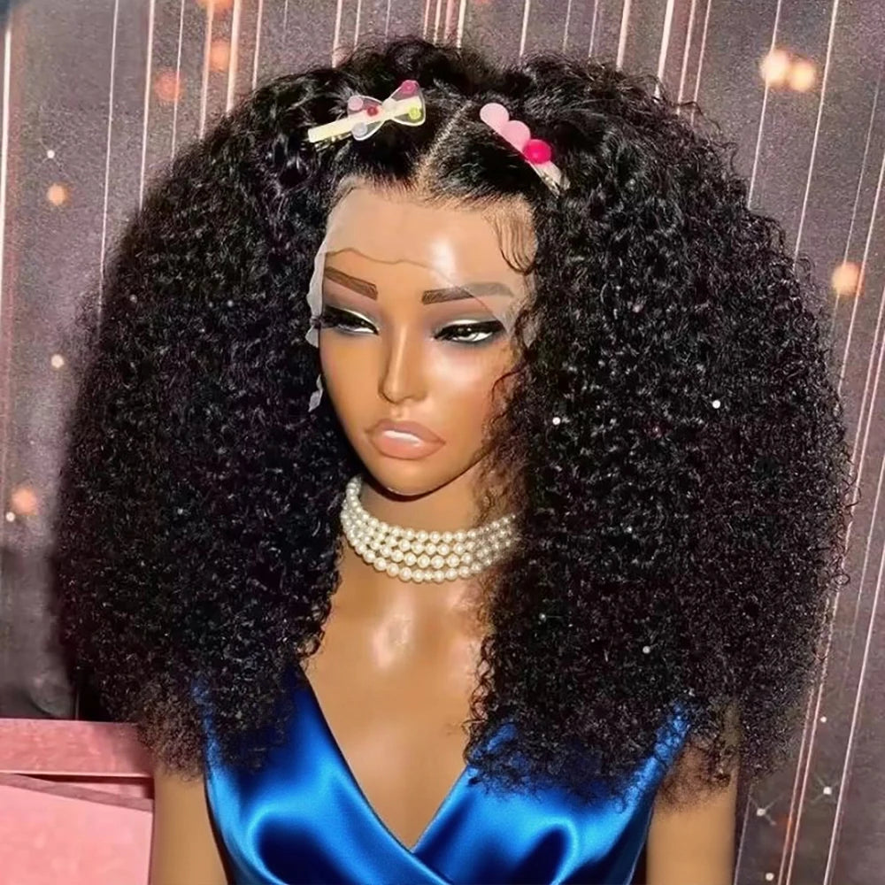 Short Curly Bob Wig Human Hair 250% Glueless Brazilian Closure Frontal Wigs Hair Without Glue Pre Cut Lace Wigs For Women On Sale