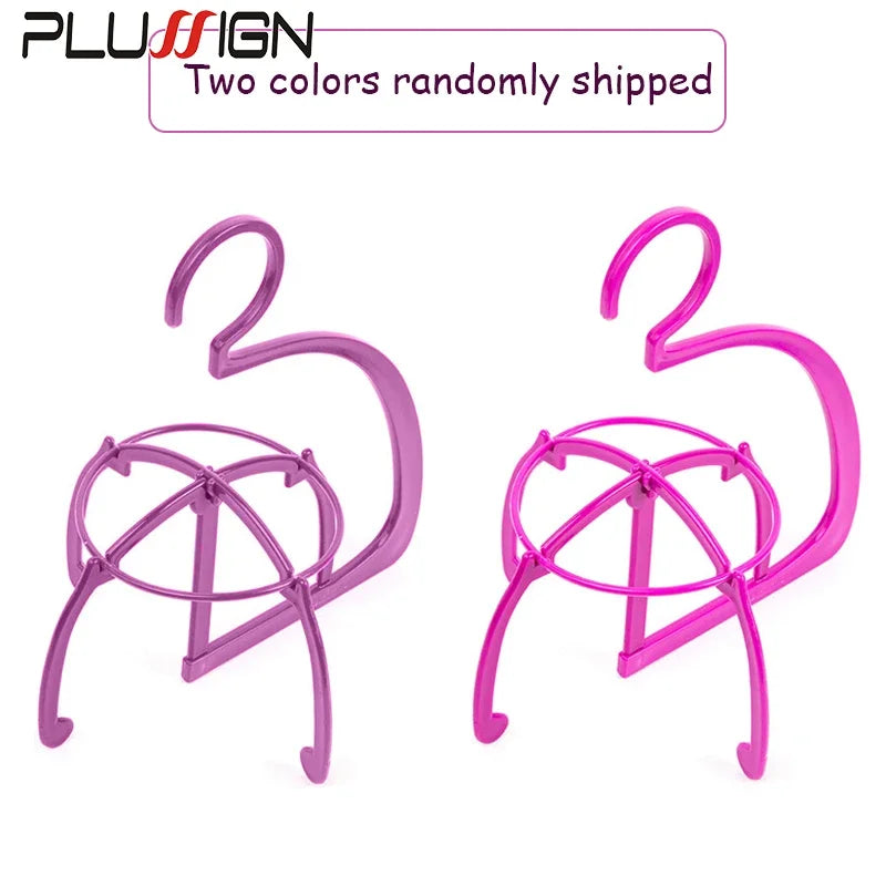 Wig Stands Plastic Hat Display Wig Head Holders Wigs Hanger For Multiple Wigs 17x34Cm Portable Folding Wig Stand 1pcs Wig Holder