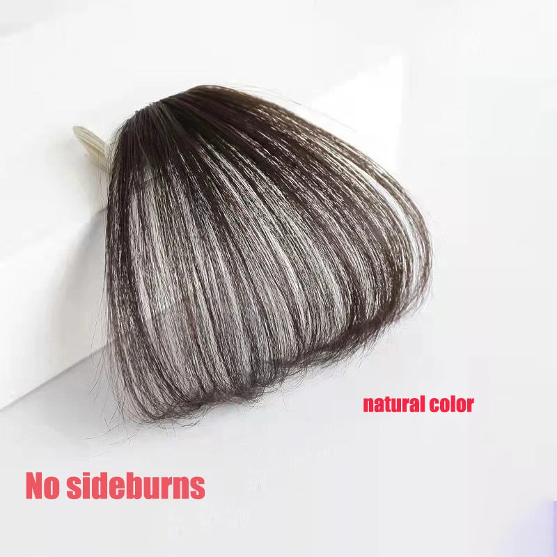 3D Remy Human Hair Wigs Air Bangs For Girl Women Forehead Reissue ONE Clip in Wig Hair Accessories and Extensions Natural Fringe Hairpiece 4 Colors Hair Style