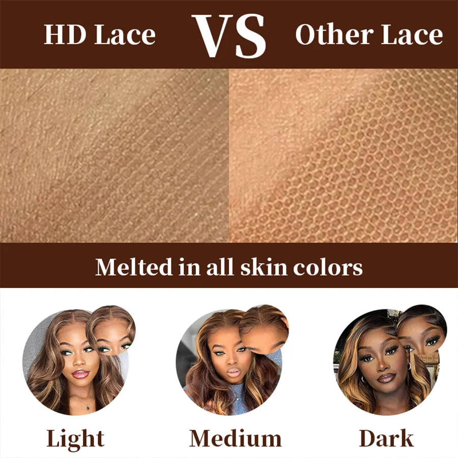 Body Wave Human Hair Wigs Highlight 13X6 hd Lace Frontal Wig 13X4 P4/27 Curly Front Wig 1B30 Brown Ombre Colored 100% Human Hair Style