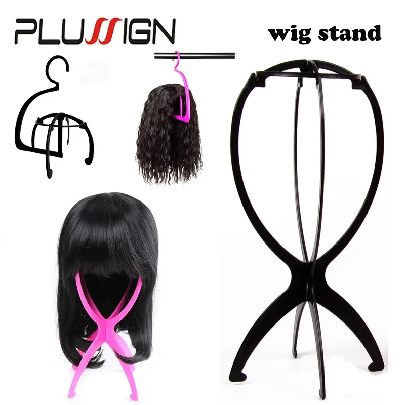 Wig Stands Plastic Hat Display Wig Head Holders Wigs Hanger For Multiple Wigs 17x34Cm Portable Folding Wig Stand 1pcs Wig Holder
