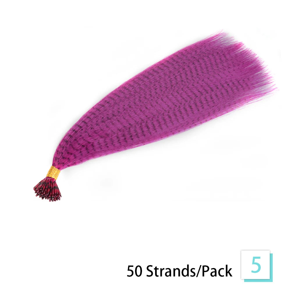 Wigs Synthetic Feather Hair Extensions and Accessories 16 Inches 50strands/pack Colored Hair Extensions Colorful Hair Feathers Extensions For Women