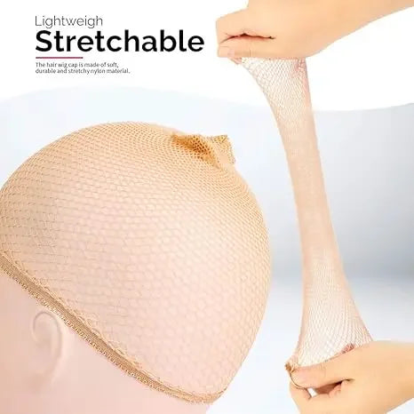 Wig Caps for Women, Hair Wigs Net for Wig, Mesh Wig Cap for Long Hair Style, Natural Nude, Black