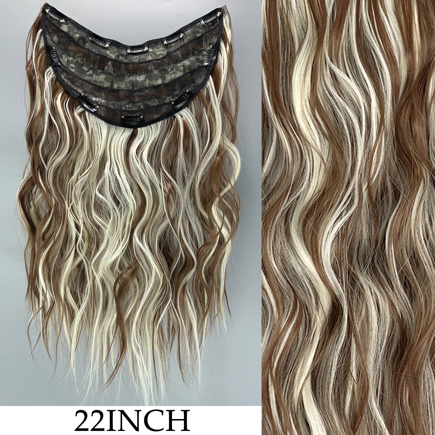 7Pcs/Set 16 Clips Wig Hair Accessories Extension Black Long Straight Natural Hair Wigs Ombre Hairpiece Heat Resistant Fiber For Women Hair Style