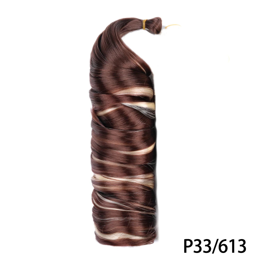 French Curly Braiding Hair Wigs Pre Stretched Bouncy Braiding Wig Hair Easy Braid Curl Braids, Lightweight Synthetic Wavy Hair Accessories and Extensions for Women