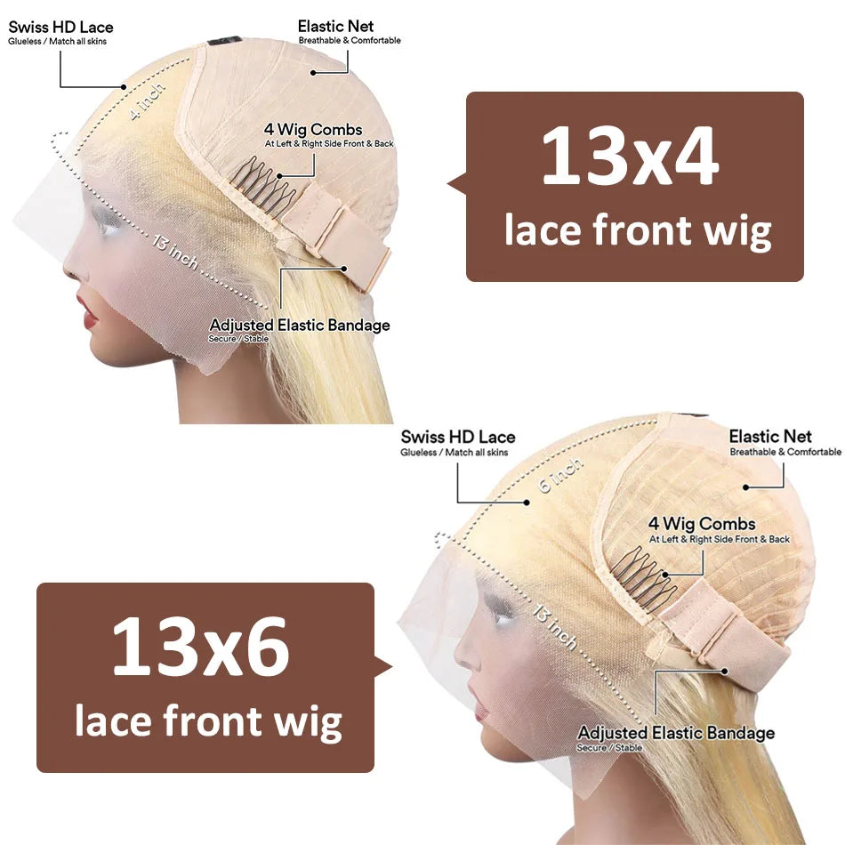 613 Hd Lace Frontal Wig 13X6 Blonde Curly Water Deep Wave Frontal Hair Style Wigs 13X4 Hd Lace Front Pre Plucked Human Hair Wigs 30 38 Inch