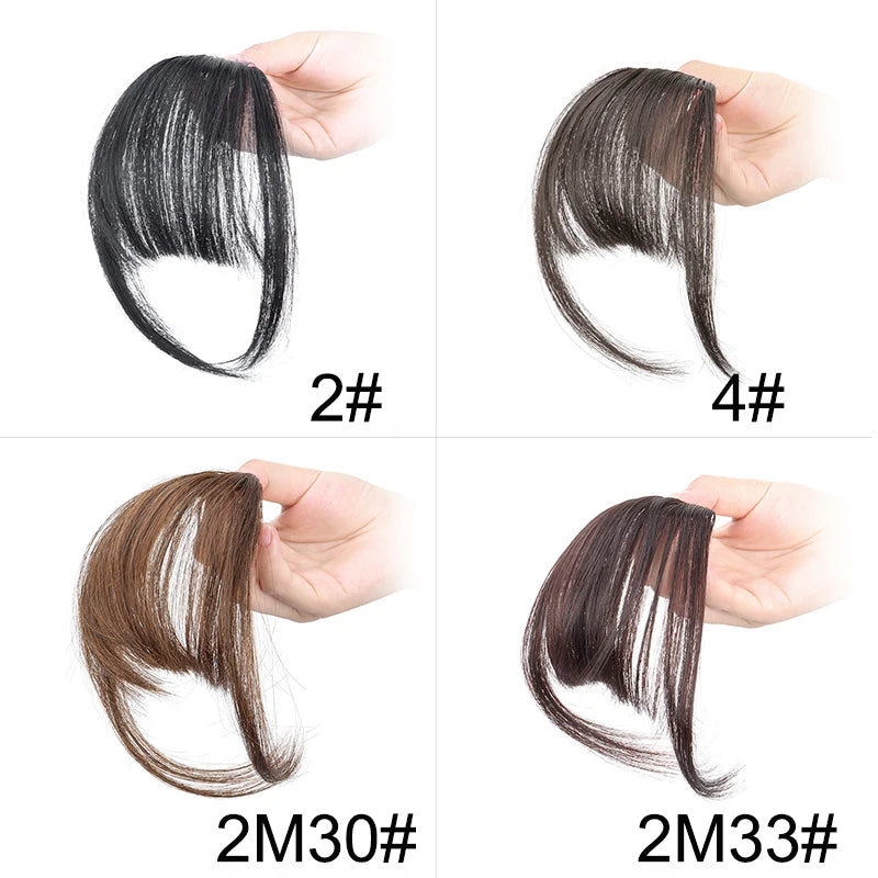 Synthetic Fake Invisible Air Bangs Wig Hair Accessories and Extension Front Fringes Hairpiece Black Brown Wigs Hair Accessories and Extension for Women