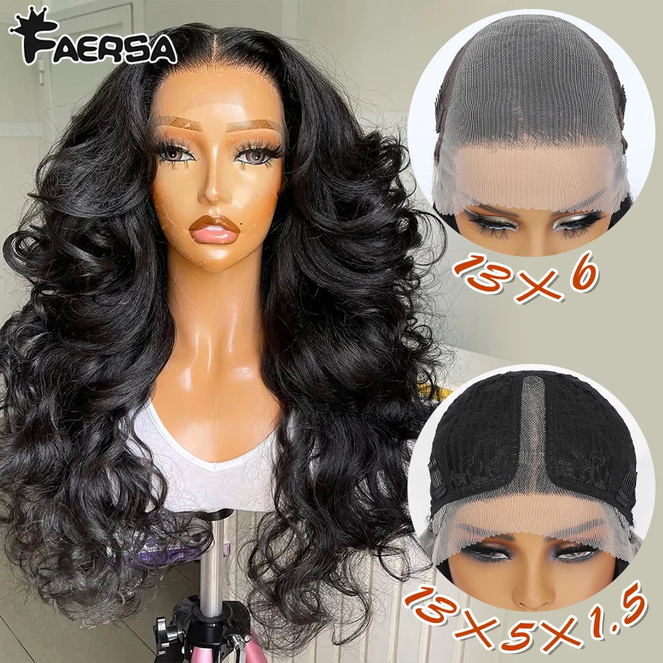 Latisha HD Synthetic Lace Front Wigs Curly Pre Plucked Lace Frontal Wig with Bangs for Women Highlight with Babyhair 24Inch Wigs