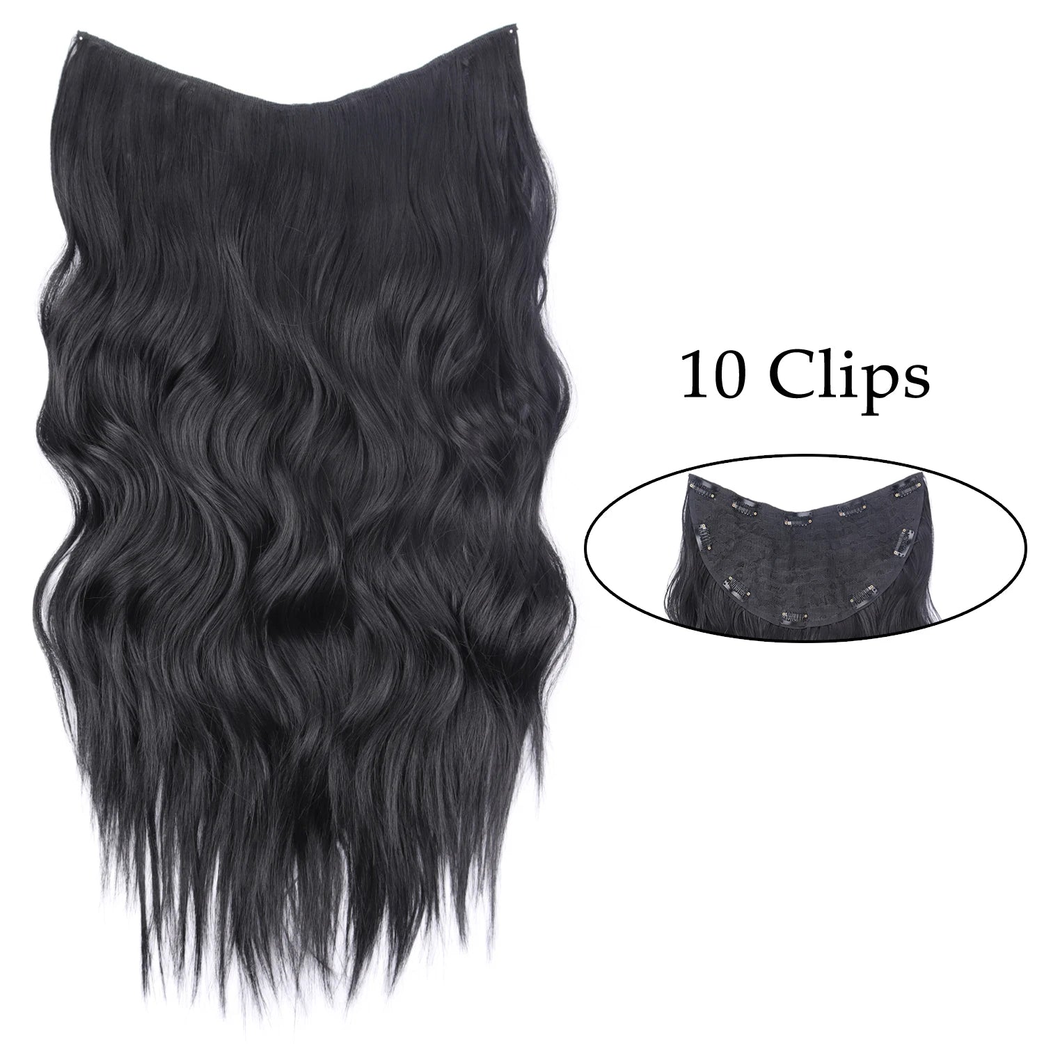 Synthetic Wig 5 Clip In Hair Accessories and Extensions Long Straight Wigs Hair Style Hairpiece Black Brown Blonde 80CM Natural Fake Hair For Women