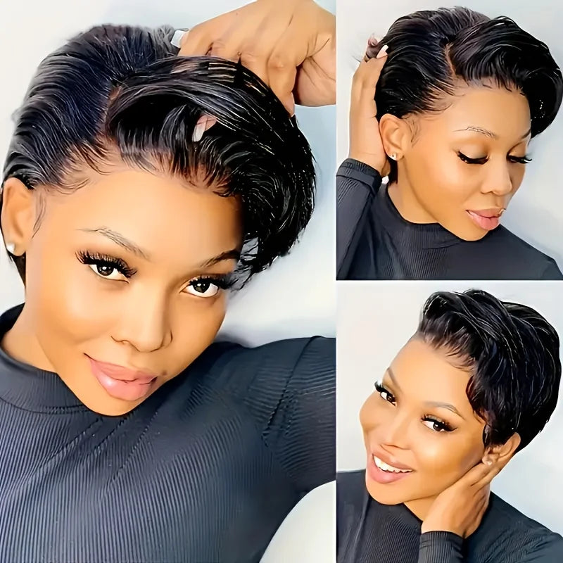 Straight Forehead Lace Wig, Made of Human Wigs Hair, Pre Combed with Baby Hair Swiss Wig, Made of Human Hair, Produced in Brazil