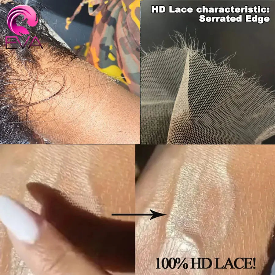 Skinlike HD Lace Frontal 13X4 13X6 Human Hair Wigs Closures Pre Plucked Invisible HD Lace Free Part 7x7 6x6 5x5 HD Lace Closure Only Wig