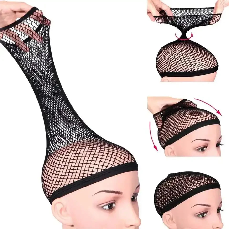 Wig Caps for Women, Hair Wigs Net for Wig, Mesh Wig Cap for Long Hair Style, Natural Nude, Black