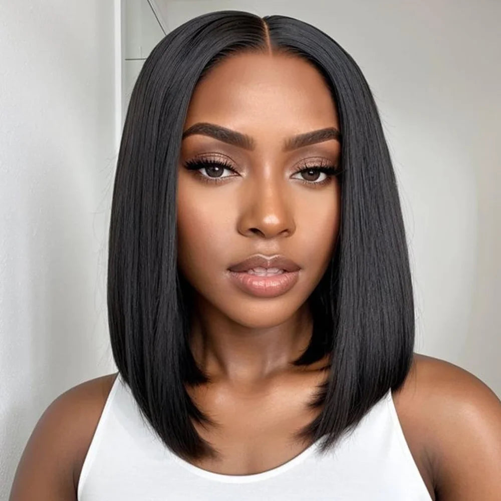 Bob Wig Human Hair 13x4 Frontal Lace Wigs for black Women HD Bob Lace Front Hair Style Wigs Human Hair Glueless Wigs Pre Plucked Wig