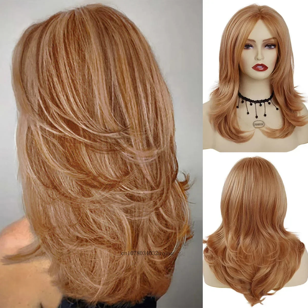 Synthetic Salt and Pepper Wigs with Curtain Bangs Long Hair Style Wig Natural Mix Silver Gray Wigs for White Women Halloween Costume
