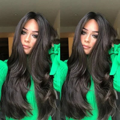 SuQ Synthetic Wig Women's  Copper Red Hair Wigs Synthetic Natural Cosplay Party Long Wave Middle Part Heat Resistant Daily Use Women