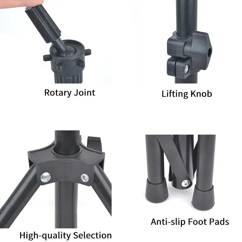 Wig Stands Female Mannequin Head with Tripod Stand Model Practical Dummy Foam Head Lightweight Durable Portable Hair Wigs Head