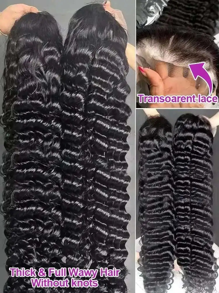 13x6 Wig HD Lace Loose Deep Wave Frontal Hair Style Wigs 40 42 Inch Deep Curly Lace Front Human Hair Wigs Preplucked Glueless Wig Human Hair