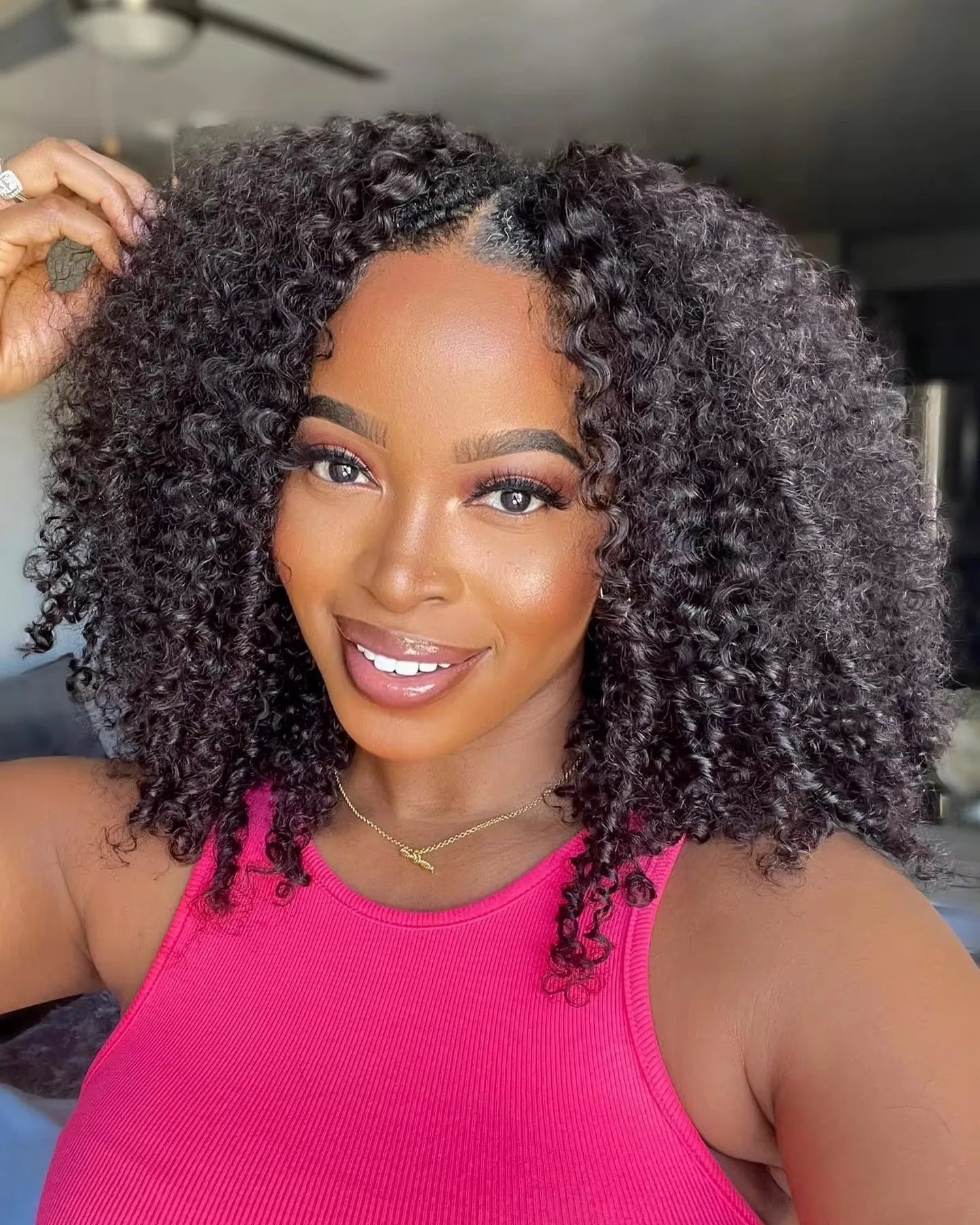 250% V Part Wig Human Hair No Leave Out Full Machine Made Afro Kinky Curly Human Hair Wigs For Women 100% Quality High Density
