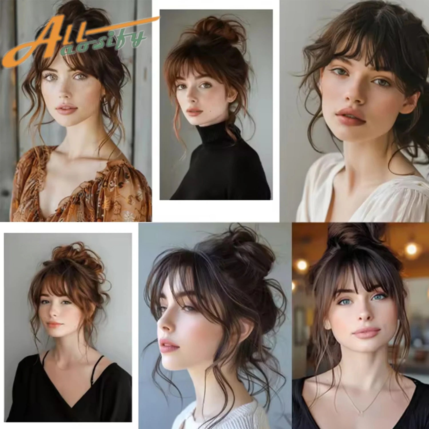 Synthetic Hair Wigs Clip In Double sideburns dragon whiskers bangs Invisible Front Fringes Clip in Wig Hair Style Air Fake Hair Bangs For Women