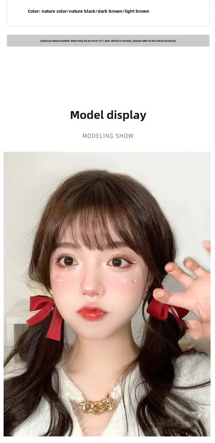 3D Remy Human Hair Wigs Air Bangs For Girl Women Forehead Reissue ONE Clip in Wig Hair Accessories and Extensions Natural Fringe Hairpiece 4 Colors Hair Style