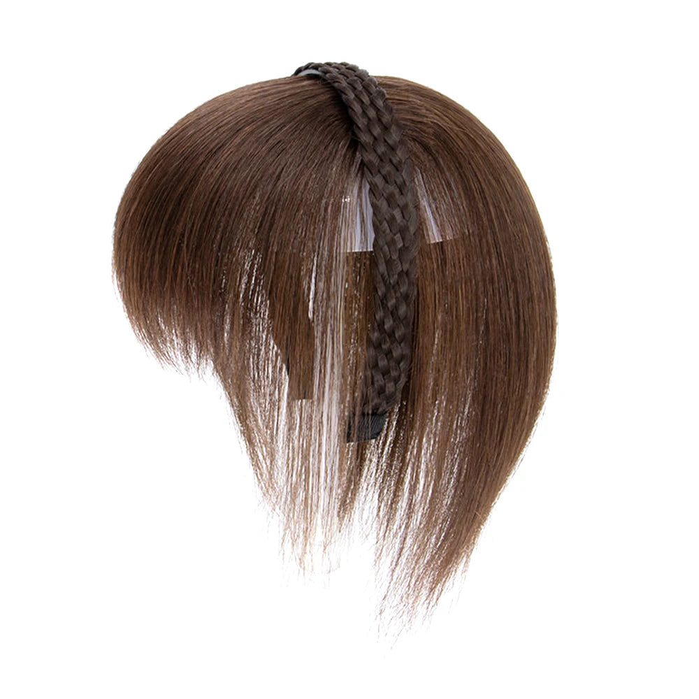 Wig Bangs Headband Synthetic Bangs Hair Extension and Accessories Fake Fringe Natural Hair Clip on Hairpieces for Women Invisible Natural Hair Wigs Clip