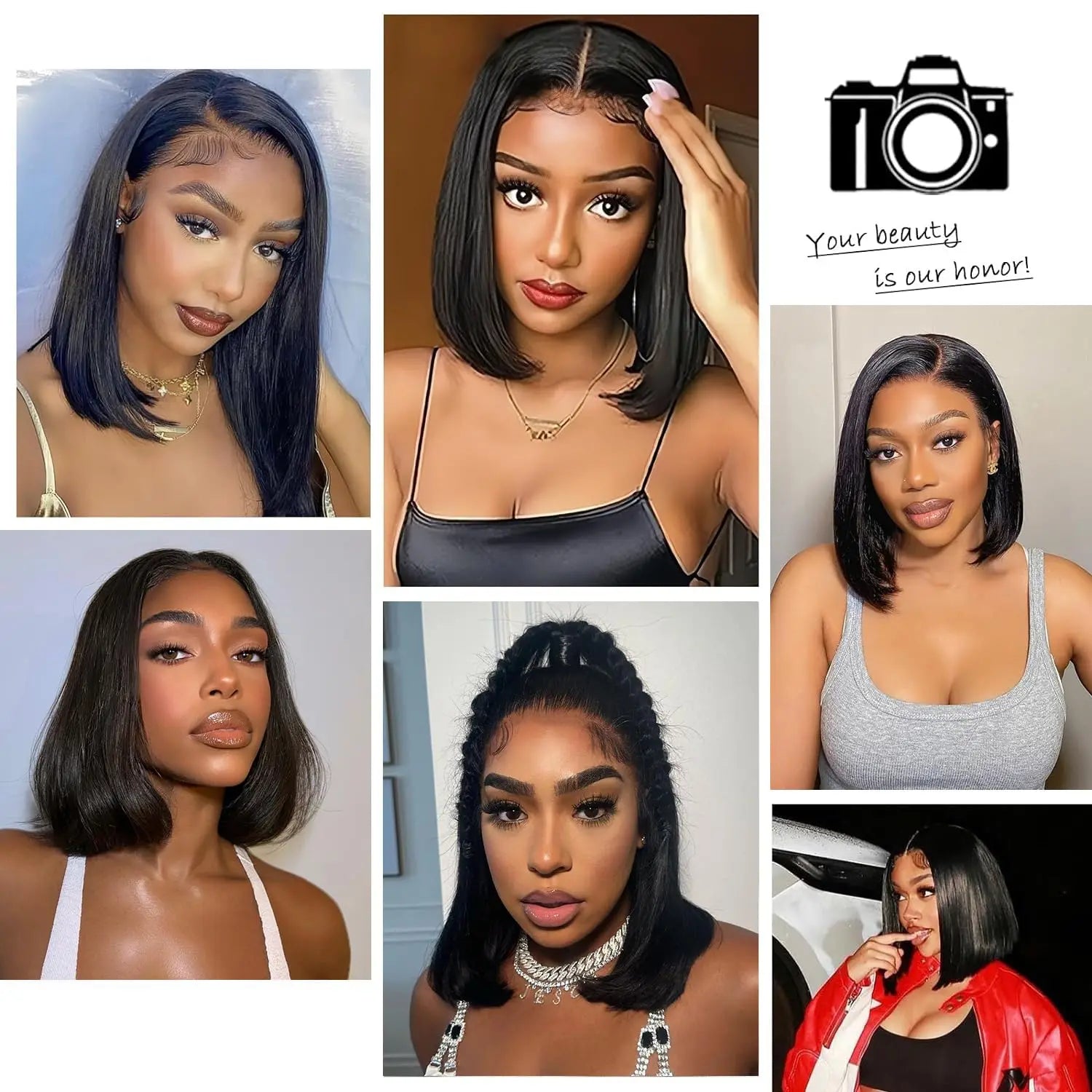 200% Density 13x4 Short Wig Bob Straight Brazilian Remy Hair Wigs HD Transparent Lace Full Lace Frontal Hair Style 4x4 5x5 Closure Wig 2x6 Lace