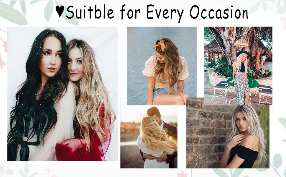 Synthetic Wig 5 Clip In Hair Accessories and Extensions Long Straight Wigs Hair Style Hairpiece Black Brown Blonde 80CM Natural Fake Hair For Women