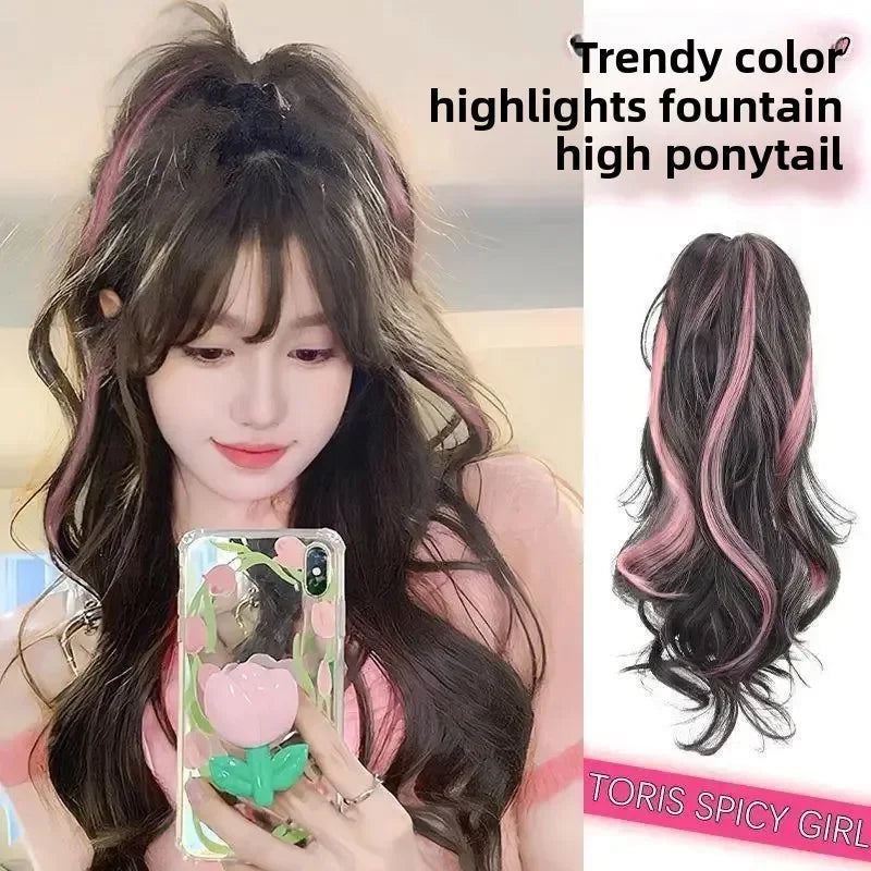12Inch Short Wavy Synthetic Claw Clip Ponytail Hair Extensions and accessories wigs Heat Resistant Hair Ponytail With Grab Clips For Women Hair Style Daily Use