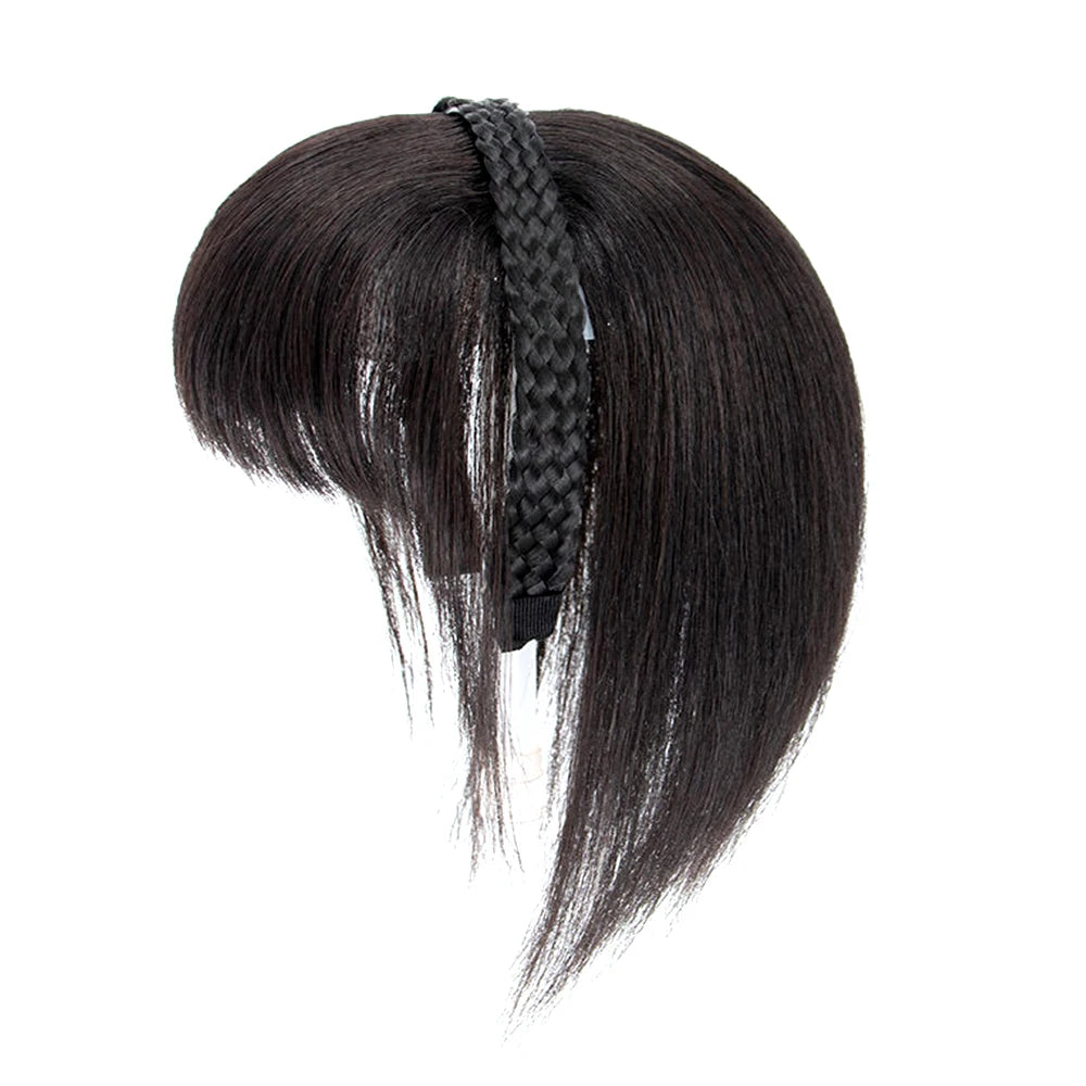 Wig Bangs Headband Synthetic Bangs Hair Extension and Accessories Fake Fringe Natural Hair Clip on Hairpieces for Women Invisible Natural Hair Wigs Clip