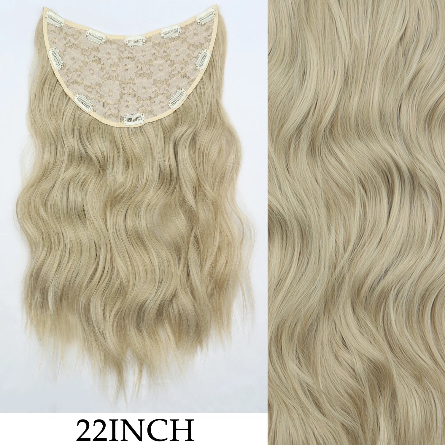 7Pcs/Set 16 Clips Wig Hair Accessories Extension Black Long Straight Natural Hair Wigs Ombre Hairpiece Heat Resistant Fiber For Women Hair Style