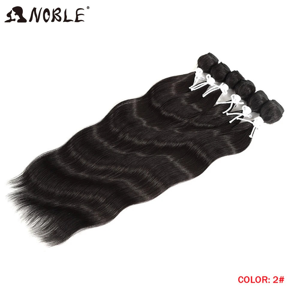 Noble Hair Wigs Water Wave Hair Bundles Synthetic Hair Extensions and Accessories Ombre Blonde Hair Weave Bundles 6Pcs/Pack 20 Inch Wig Hair Extensions