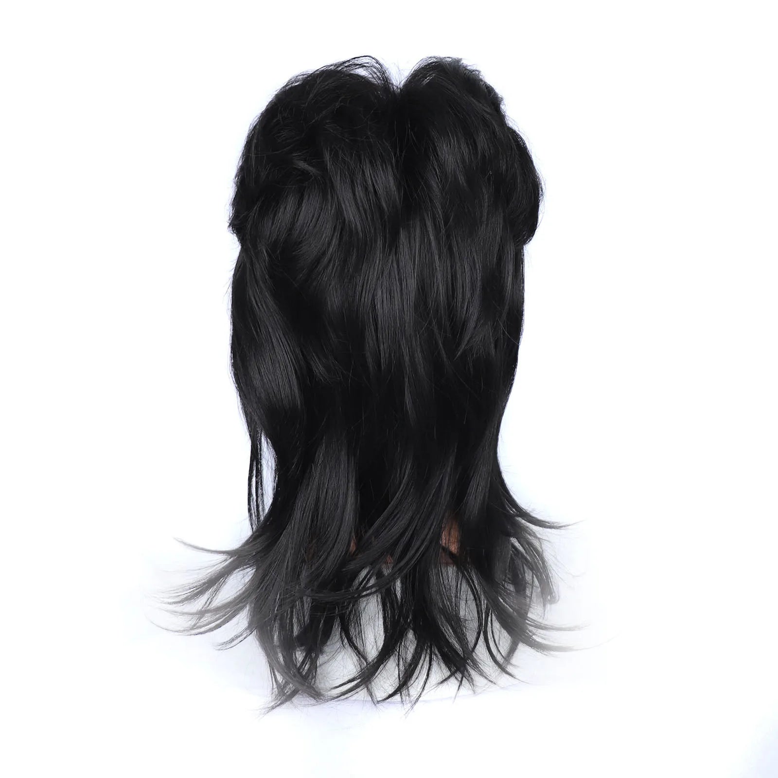 Hair Wigs Vintage 80s Mullet Wig for Men Unisex Curly Permed Black Brown Synthetic Hairpiece for Cosplay Party Women Daily Use