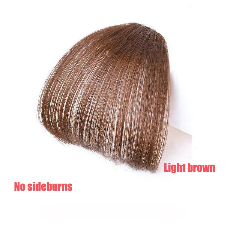 3D Remy Human Hair Wigs Air Bangs For Girl Women Forehead Reissue ONE Clip in Wig Hair Accessories and Extensions Natural Fringe Hairpiece 4 Colors Hair Style