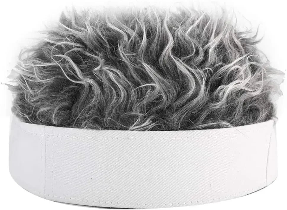 Wig Hats for Men Knitted Spiked Hair Wigs Hip Hop Hat Novelty Hair Visor Cap Adjustable Unisex Cycling Bicycle Cap Fake Hair Wig