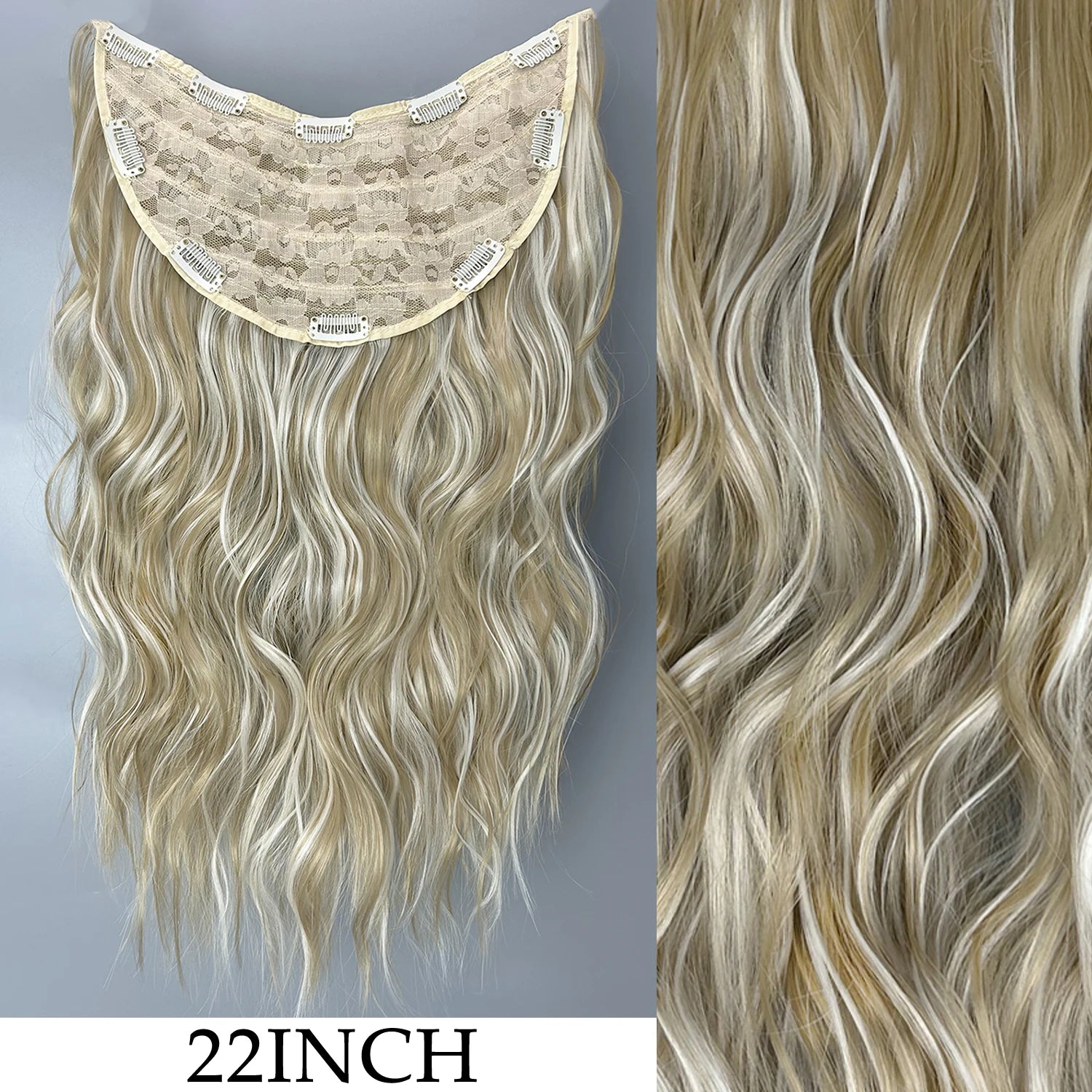 7Pcs/Set 16 Clips Wig Hair Accessories Extension Black Long Straight Natural Hair Wigs Ombre Hairpiece Heat Resistant Fiber For Women Hair Style