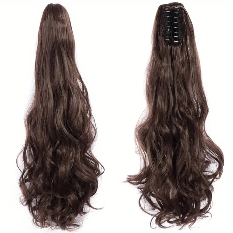 Wig female curly Hair Wigs big wavy ponytail with grab clip, Hair Accessories and Extension