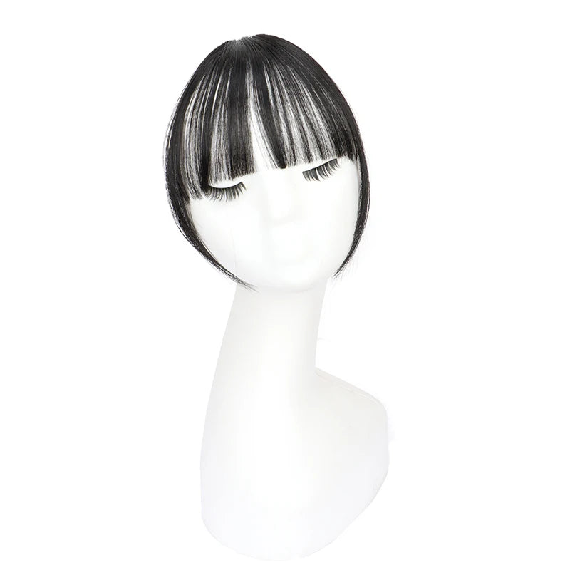 Synthetic Fake Invisible Air Bangs Wig Hair Accessories and Extension Front Fringes Hairpiece Black Brown Wigs Hair Accessories and Extension for Women