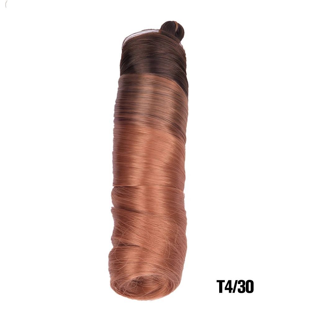 French Curly Braiding Hair Wigs Pre Stretched Bouncy Braiding Wig Hair Easy Braid Curl Braids, Lightweight Synthetic Wavy Hair Accessories and Extensions for Women
