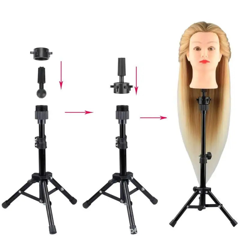 Wig Stands Female Mannequin Head with Tripod Stand Model Practical Dummy Foam Head Lightweight Durable Portable Hair Wigs Head